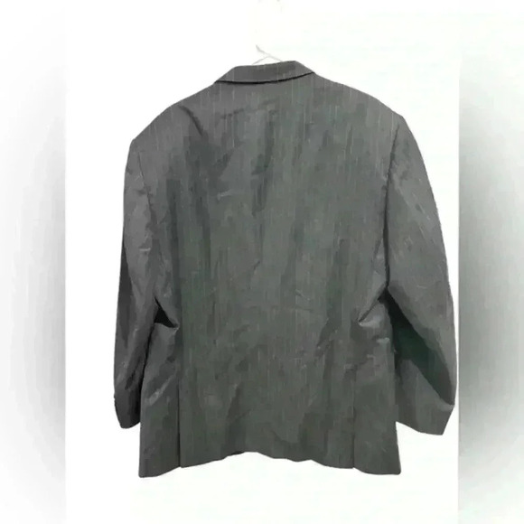 Peter Millar Sport Coat Mens Grey and Blue Pinstripe Union Made In Canada Jacket - Picture 8 of 11